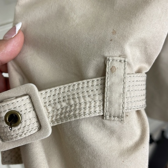 J. Crew Women’s Utility Belted Button Down Short Trench Coat Jacket Tan Size 4 - Picture 14 of 16